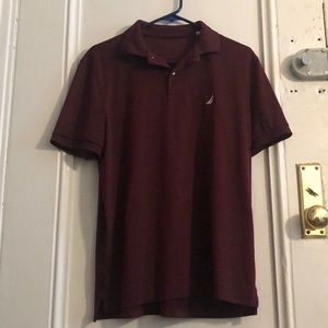 Nautica burgundy golf tee/polo